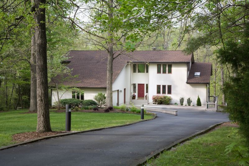 Finished Driveway with Landscaping